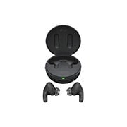 LG TONE Free FP5 - Enhanced Active Noise Cancelling True Wireless Bluetooth Earbuds, A top view of cradle opened up and both sides of the earbuds are placed in front of it., TONE-FP5, thumbnail 15