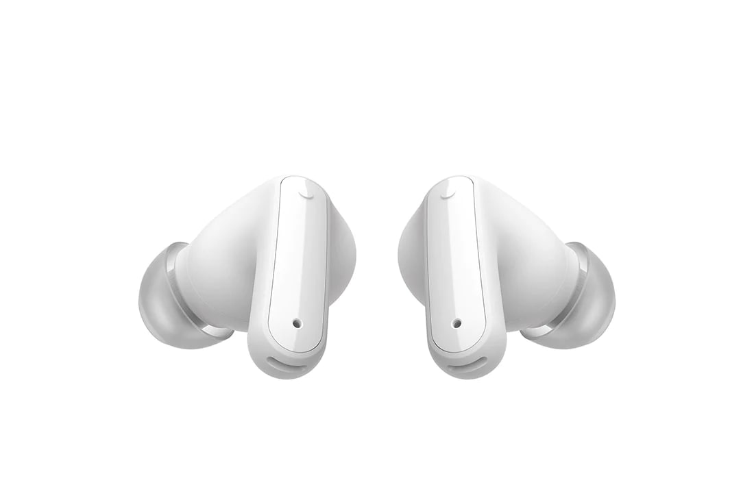 LG TONE Free FP5W - Enhanced Active Noise Cancelling True Wireless Bluetooth Earbuds, A backside 45 defrees low angle of two earbuds., TONE-FP5W, thumbnail 8