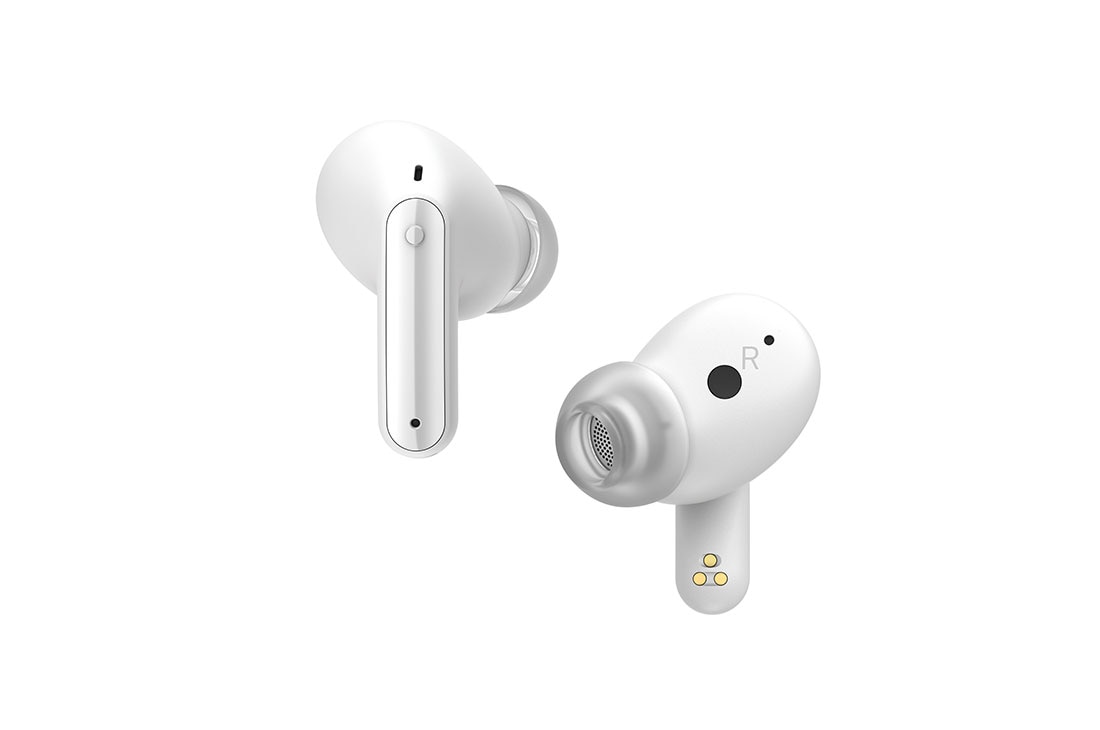 LG TONE Free FP8W - Enhanced Active Noise Cancelling True Wireless Bluetooth UVnano Earbuds, Angles facing each other on both sides of the earbuds., TONE-FP8W, thumbnail 6