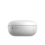 LG TONE Free T90 Dolby Atmos Earbuds - White, The closed cradle is seen from the left with the Plug and Wireless button showing., TONE-T90Q, thumbnail 6