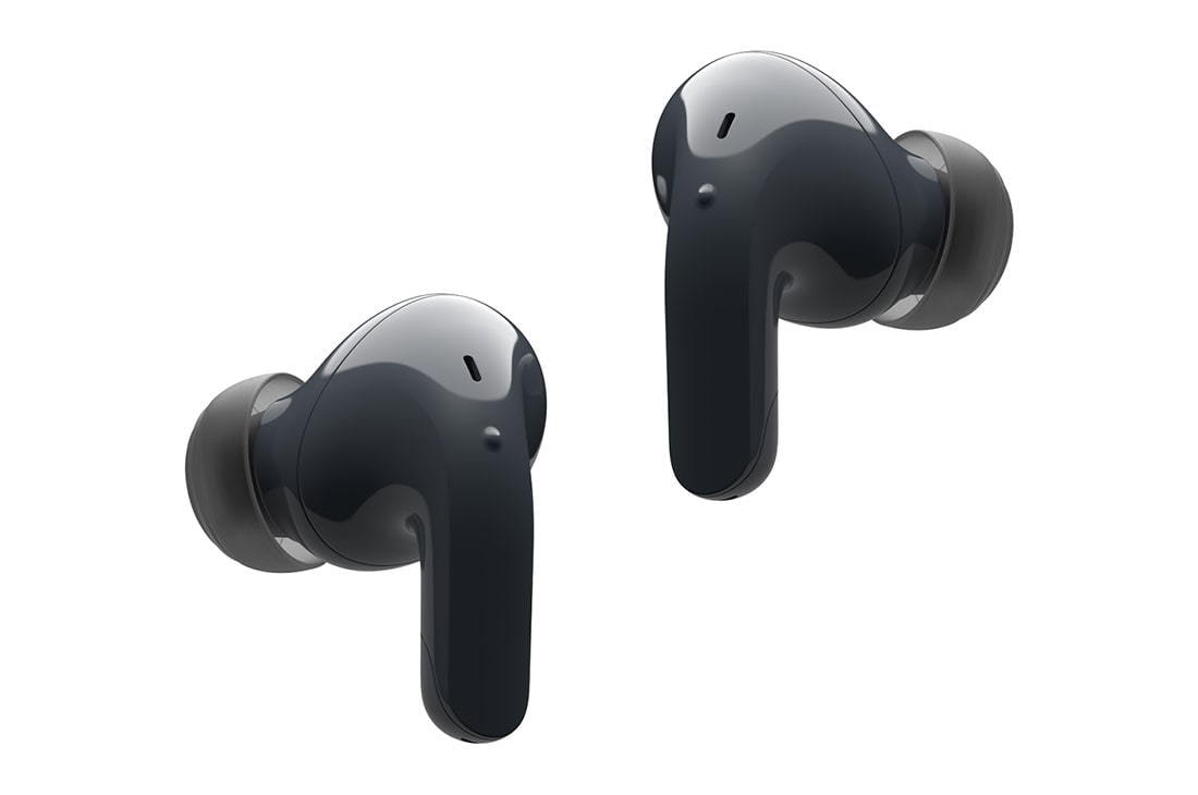 LG TONE Free T90 Dolby Atmos Earbuds - Black,  The two earbud tips are facing in opposite directions to show the back of the earbuds side by side., TONE-T90Q, thumbnail 9