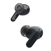 LG TONE Free T90 Dolby Atmos Earbuds - Black, The left earbud is seen from the rear and the right earbud is seen from the front, turned 15 degrees to the left., TONE-T90Q, thumbnail 11