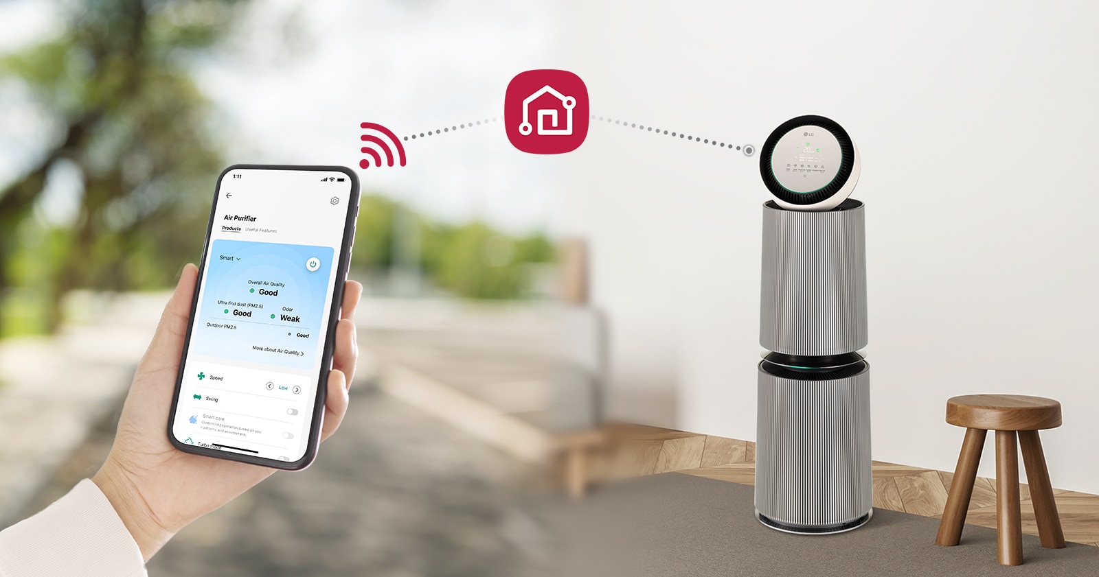 يمكنك التحكم في المنتج باستخدام تطبيق هاتف خلوي