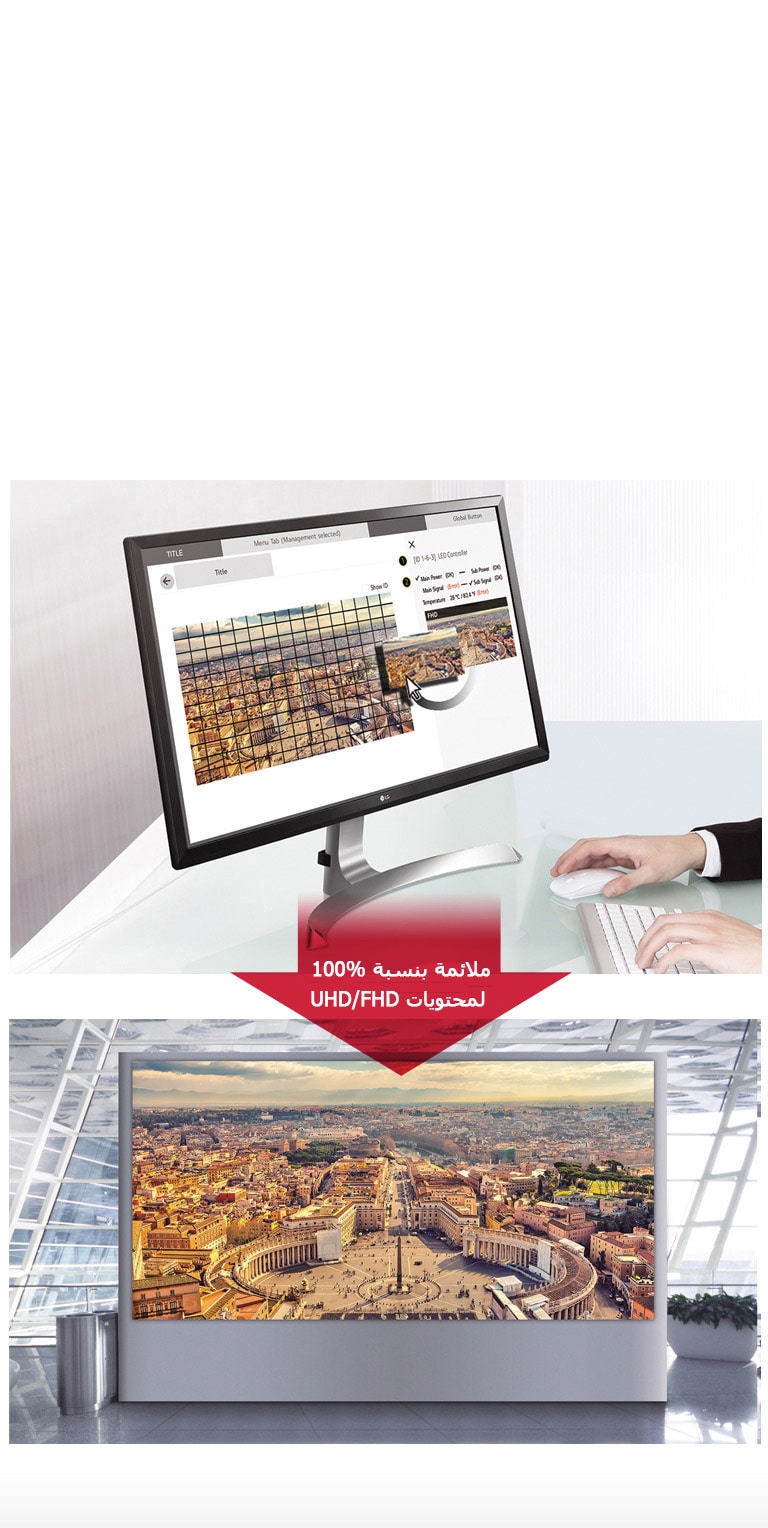 تكوين شاشات FHD/UHD الدقيق2