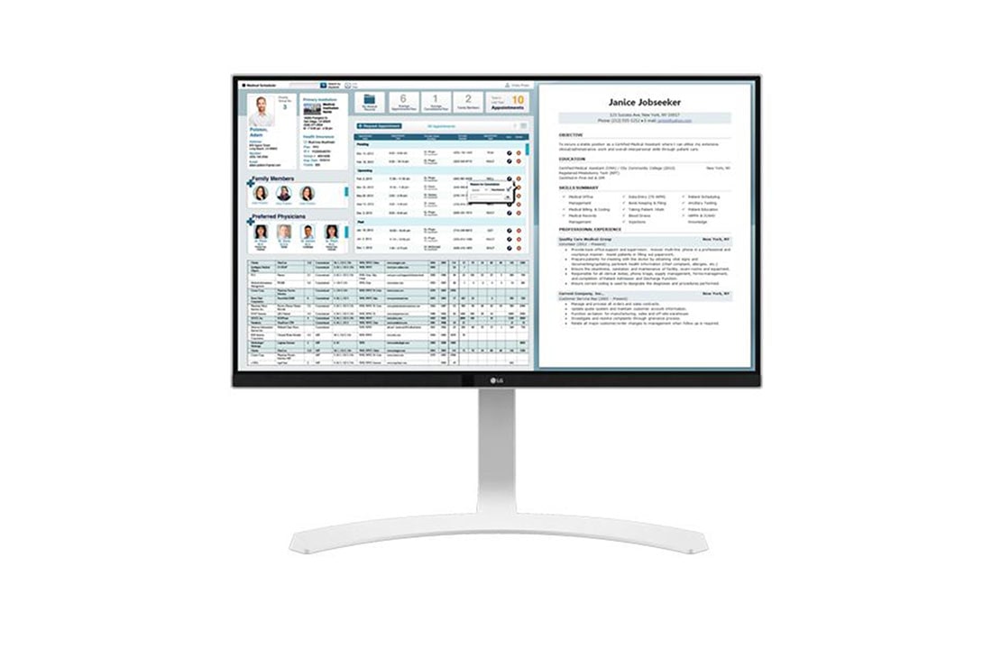LG شاشة فحص، شاشة عرض IPS، شاشة عرض للصور الطبية والفحص السريري، 27 بوصة UHD، دقة 8 ميغابكسل, 27HJ712C-W, thumbnail 2