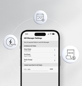 يمكن استخدام الطاقة المستهلكة لمكيف الهواء ضمن كمية الإعدادات المستهدفة المحددة مسبقًا.