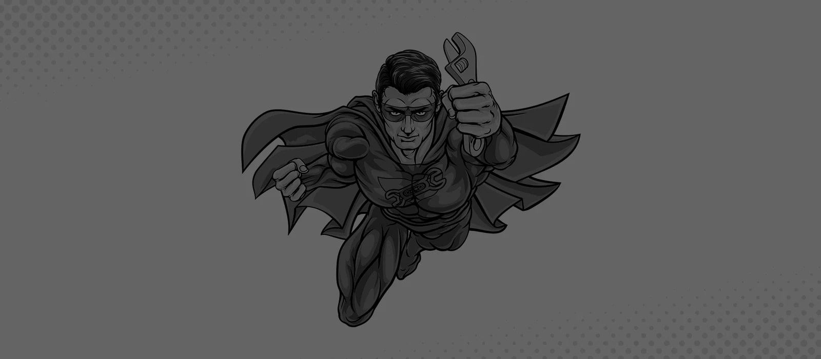 صورة يظهر بها سوبرمان يحمل مفتاح الربط.