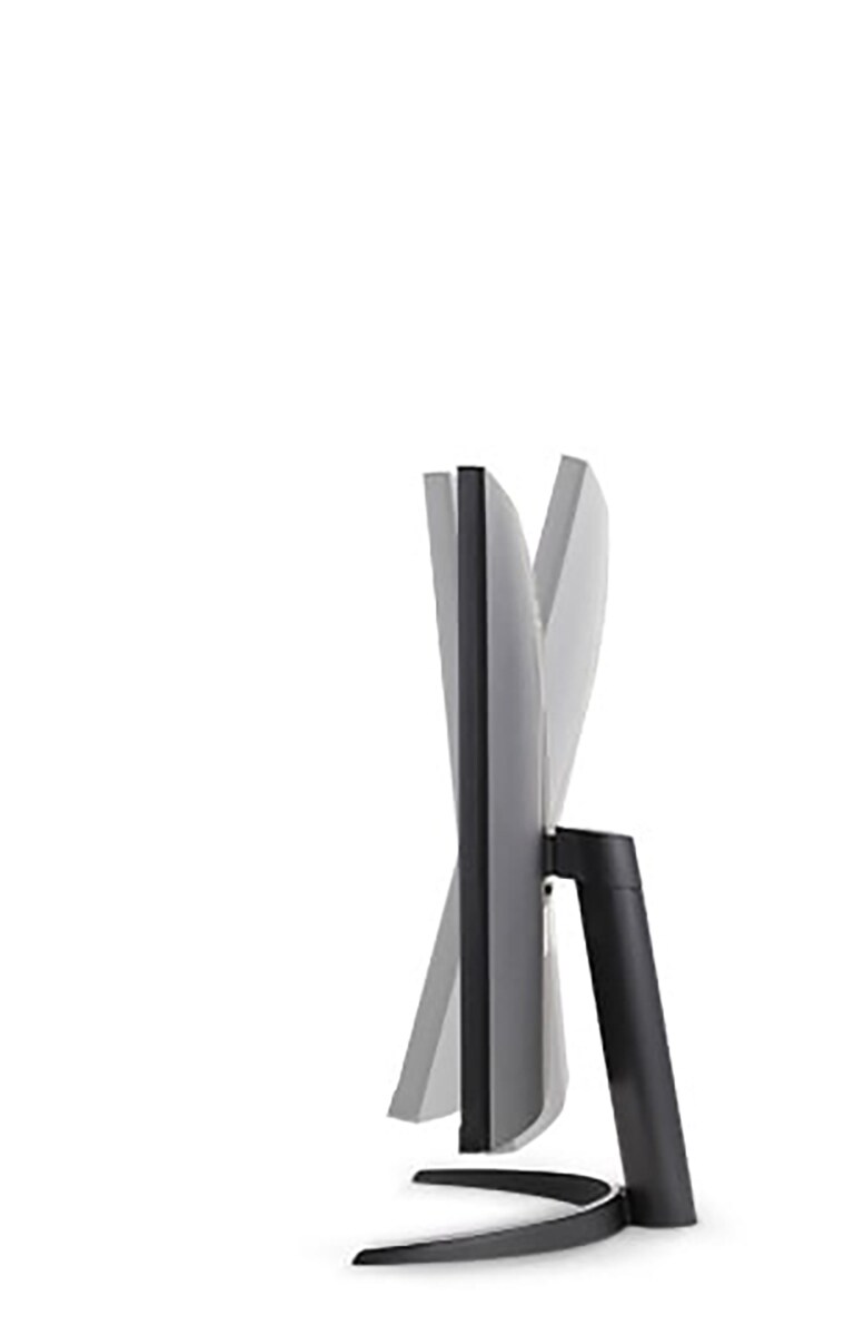 The monitor offering tilt adjustment.