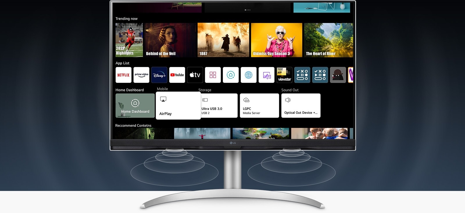 يمكنك استكشاف مجموعة واسعة من العروض والأفلام من خلال التطبيقات المُضمنة باستخدام webOS22. بالإضافة إلى ذلك، يحتوى الجهاز على مكبرين صوت ستريو بقوة 5 واط يكملان تجربتك الصوتية الآسرة. 