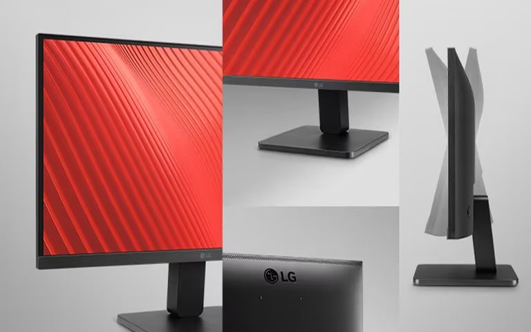 تحتوي هذه الشاشة على إطار رفيع من ثلاثة جوانب، وتوفر الشاشة إمكانية ضبط الإمالة.