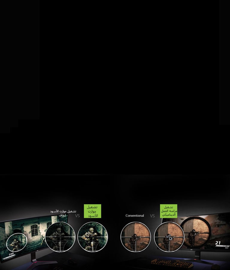 مزامنة العمل الديناميكي وموازن الأسود<br>2