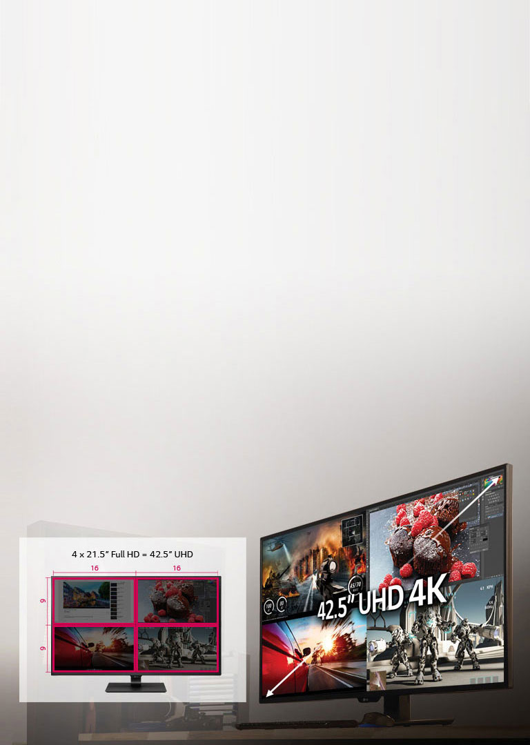 شاشة UHD 4K IPS حجم 42.5 بوصة2