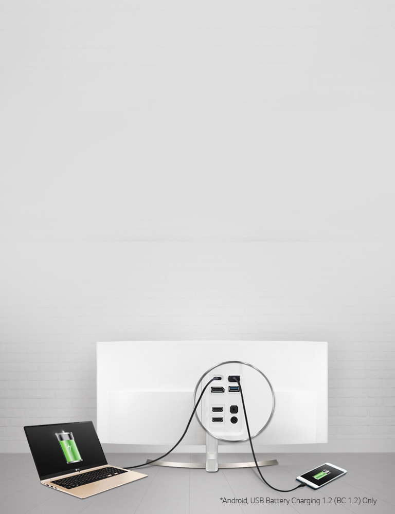 USB النوع ج™ و USB 3.0 للشحن السريع2