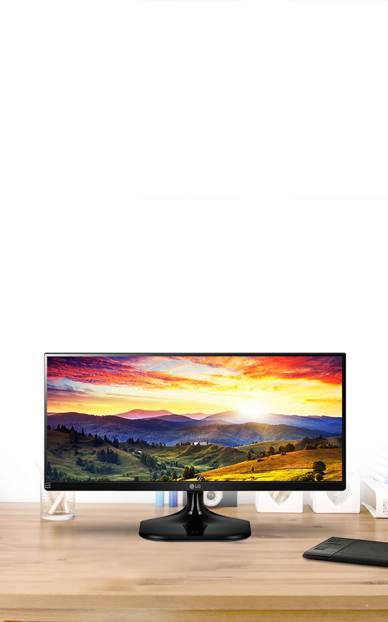 شاشة UltraWide™ FHD بنسبة 21:9 بتقنية IPS Display2