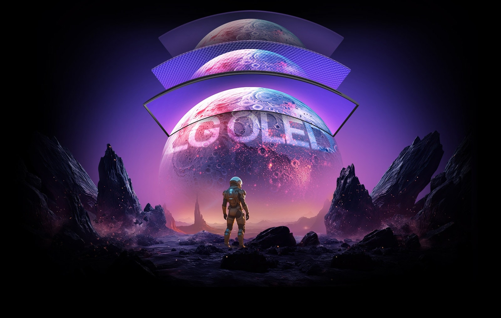 تظهر صور الكواكب أكثر سطوعًا ووضوحًا على شاشات LG OLED.	