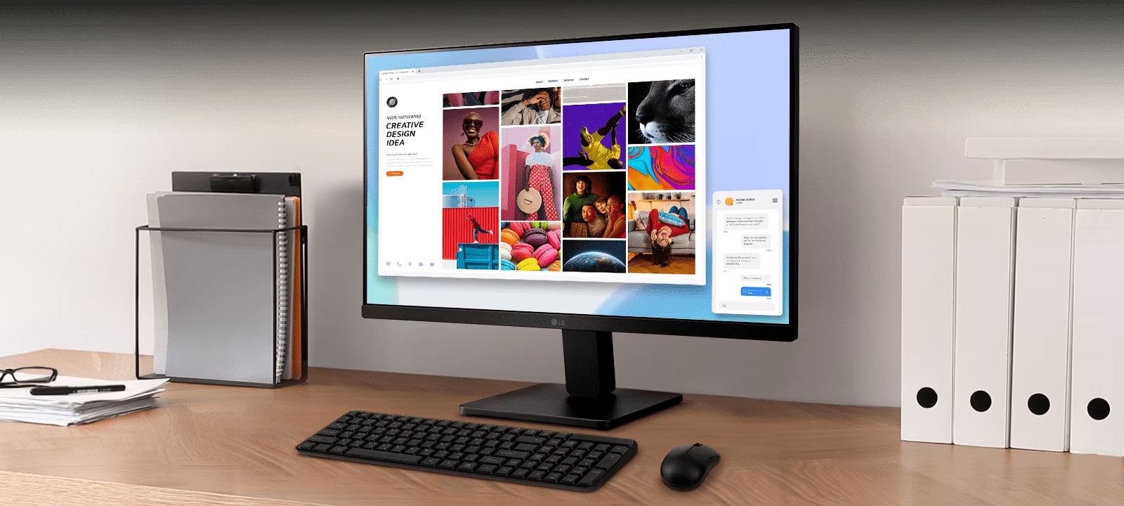 شاشة Full HD بتقنية IPS ومقاس 23.8 بوصة.