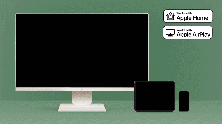 تدعم الشاشة ميزات AirPlay 2‏، وScreen Share، وBluetooth.