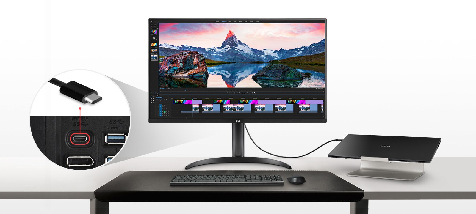 يتيح منفذ USB-C™ تحكمًا وتوصيلًا سهلاً.	