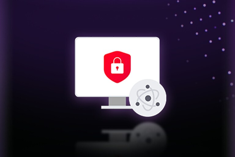 تم الاعتراف بجهاز LG AI TV المزود بتقنية LG Shield في مجال خوارزميات التشفير الآمنة، ويتضح ذلك من خلال شاشة محمية وأيقونة درع، حيث يضمن الأمان القائم على التشفير نقلًا آمنًا وموثوقًا للبيانات.