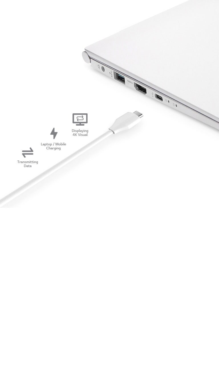 كابل الكل في واحد متنوع الجوانب، ™USB-C<br>2