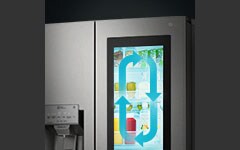 إل جى ثلاجة ذات بابين متجاورين Br Instaview Door In Door تقنية Hygiene Fresh تقنية Thinq إل جي الإمارات