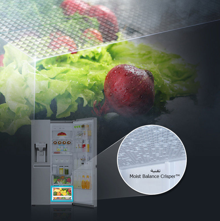 إل جى ثلاجة ذات بابين متجاورين Br Instaview Door In Door تقنية Hygiene Fresh تقنية Thinq إل جي الإمارات
