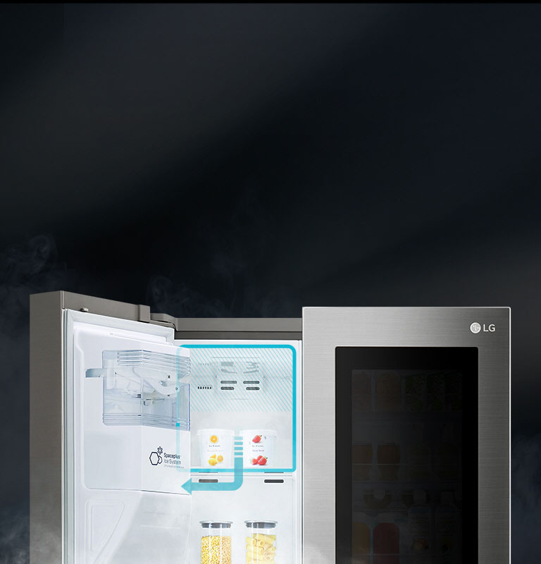 إل جى ثلاجة ذات بابين متجاورين Br Instaview Door In Door تقنية Hygiene Fresh تقنية Thinq إل جي الإمارات