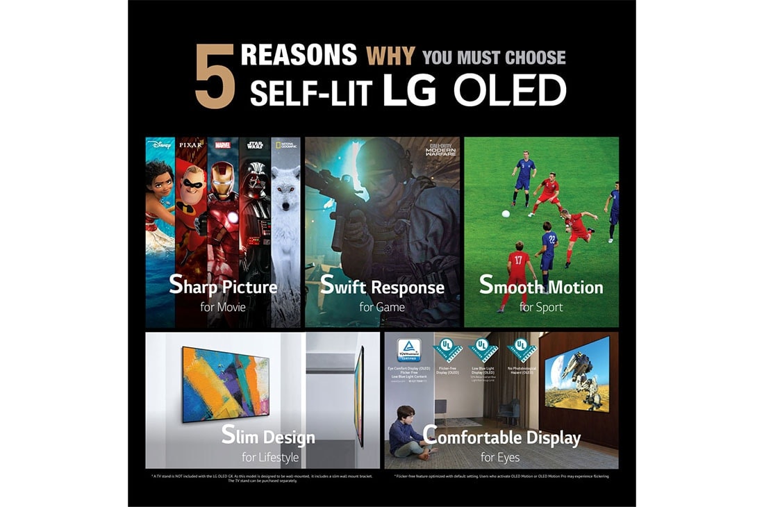 LG تلفزيون OLED مقاس 77 بوصة من مجموعة C9 من LG تصميم الشاشة السينمائية الرائعة، تلفزيون 4K HDR الذكي w/ThinQ AI, 5 reasons, OLED77C9PVB, thumbnail 3