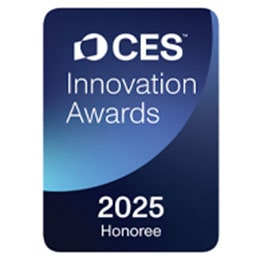شارة CES Innovation Awards مع عبارة 2025 Honoree.