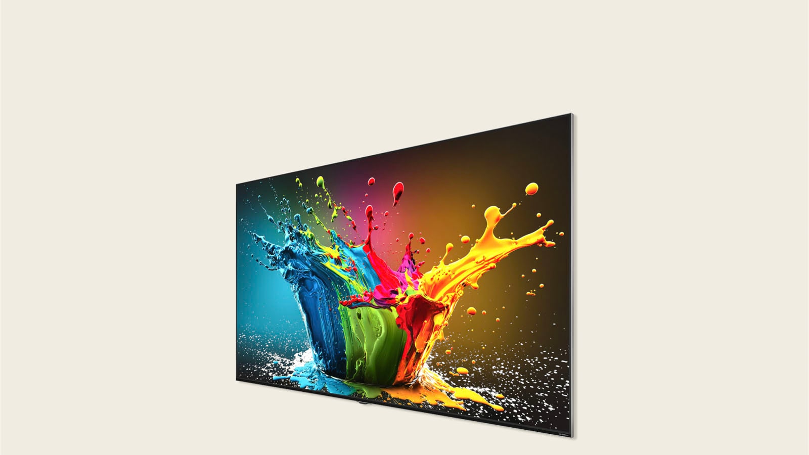 تعرض شاشة تلفزيون LG QNED MiniLED QNED99 عملاً فنيًا بألوانٍ زاهية.