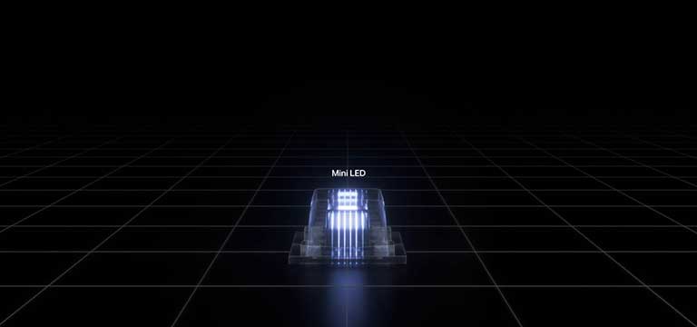 تُظهر LG Micro RGB evo AI MRGB95، التي تتميز بتقنية Micro RGB، تقنية Mini LED التي تتطور إلى Micro RGB أصغر مع عناصر ضوء حمراء وخضراء وزرقاء تنبعث منها سطوعًا دقيقًا وتوفر تحكمًا دقيقًا في اللون. 