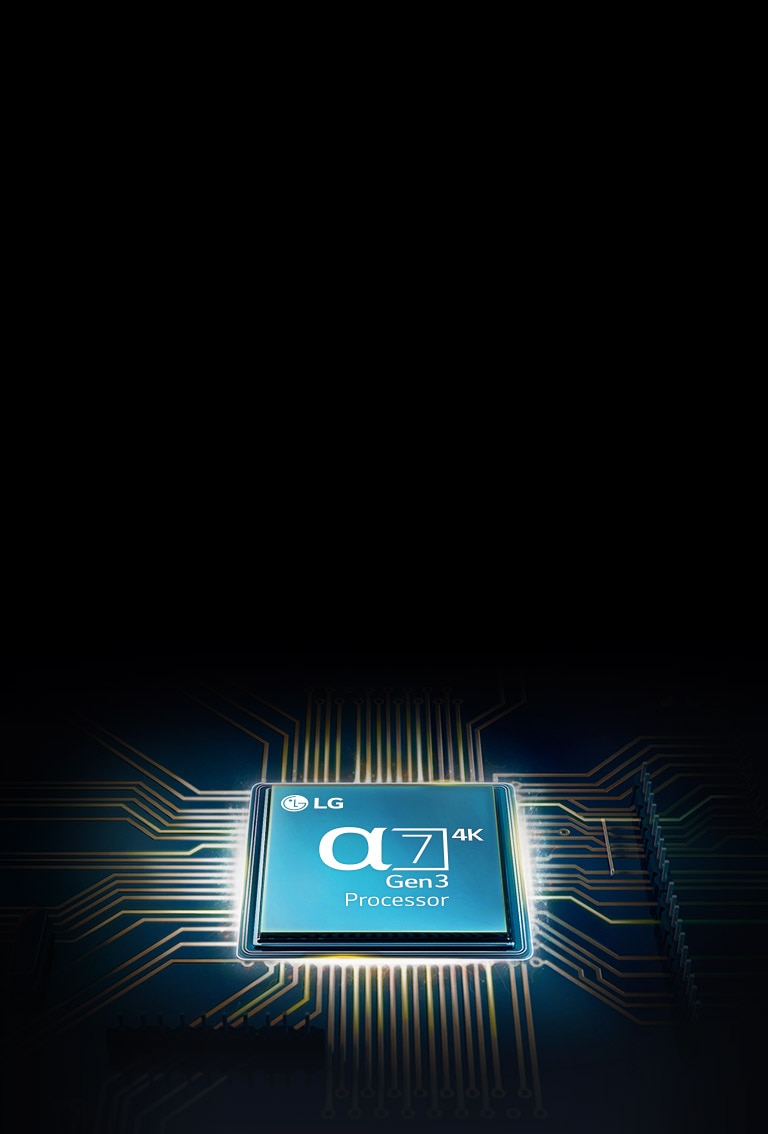 شريحة Alpha 7 مثبتة على اللوحة الرئيسية للتلفزيون