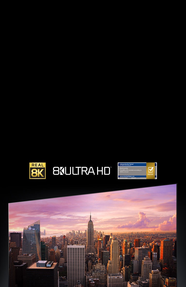 عرض بانورامي لمدينة نيويورك على شاشة التلفزيون