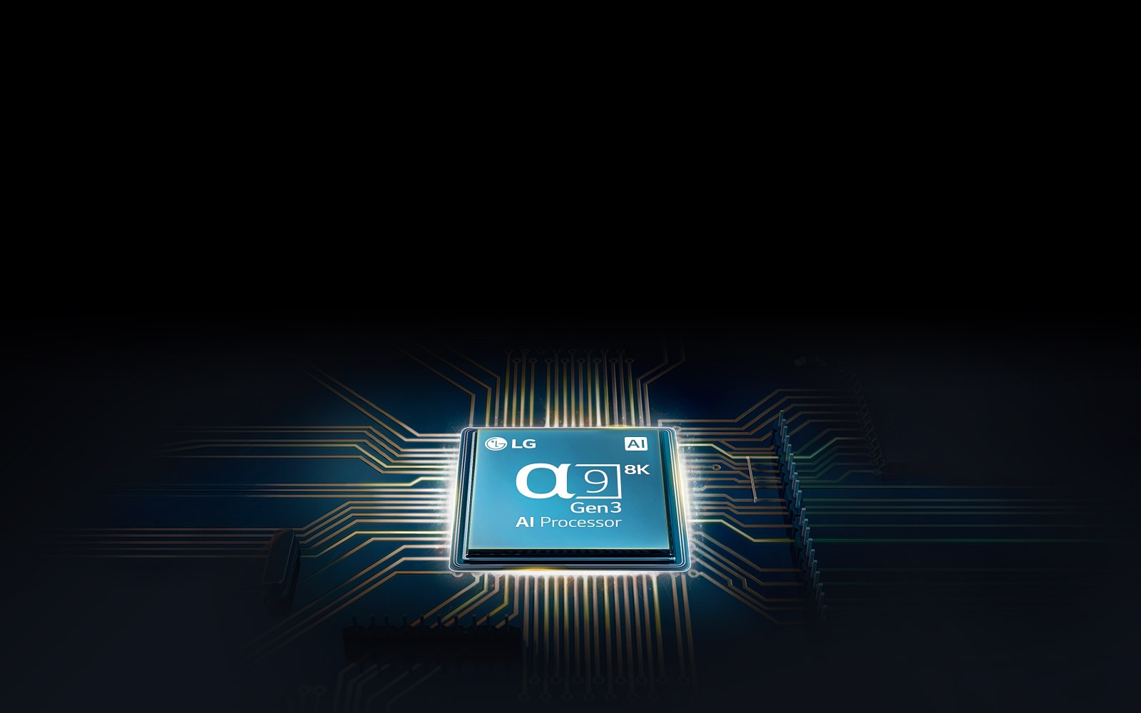 شريحة Alpha 9 مثبتة على اللوحة الرئيسية للتلفزيون