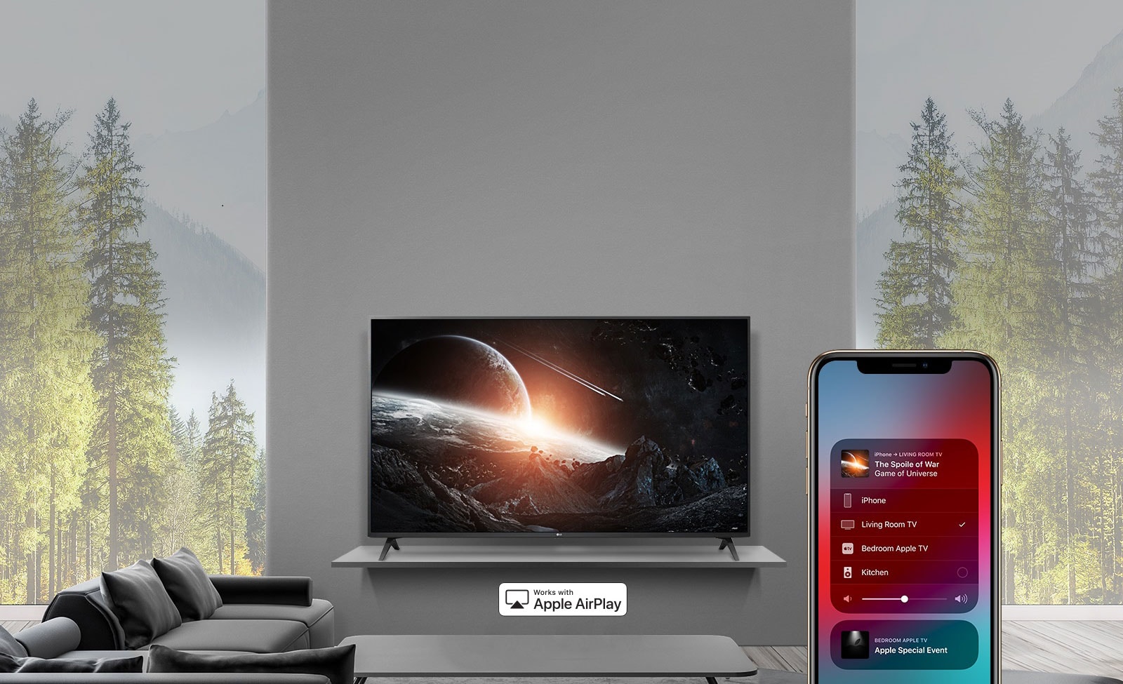 تمكنك AirPlay من الاستماع والمشاهدة والمشاركة.