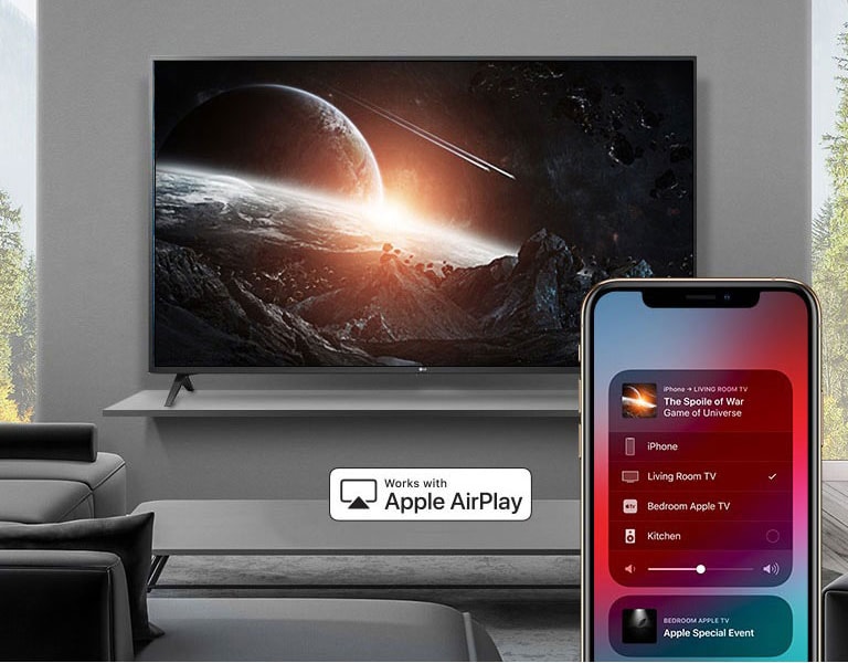 تمكنك AirPlay من الاستماع والمشاهدة والمشاركة.