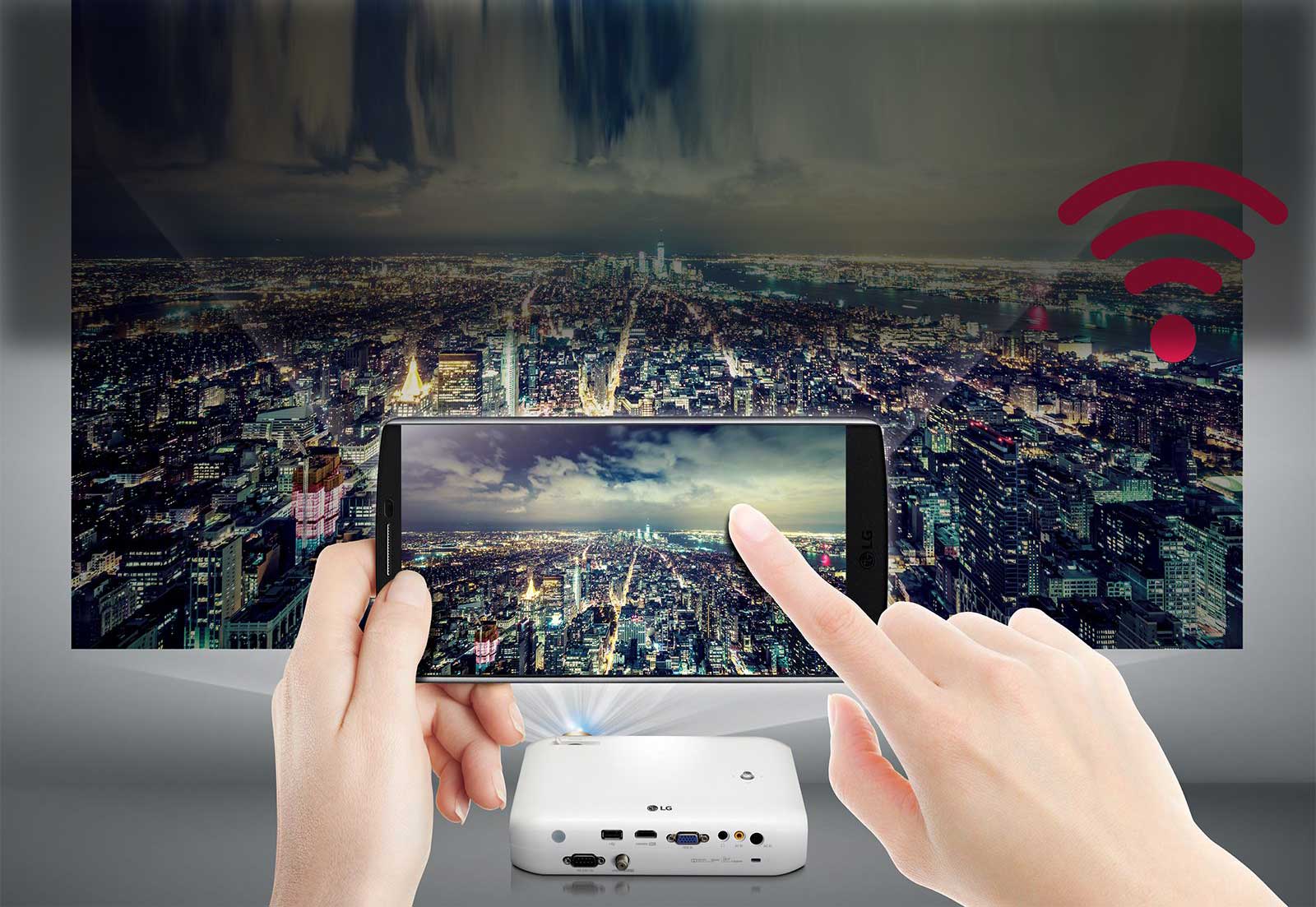 استمتع بالتقنية اللاسلكية. من التف إلى جهاز العرض1