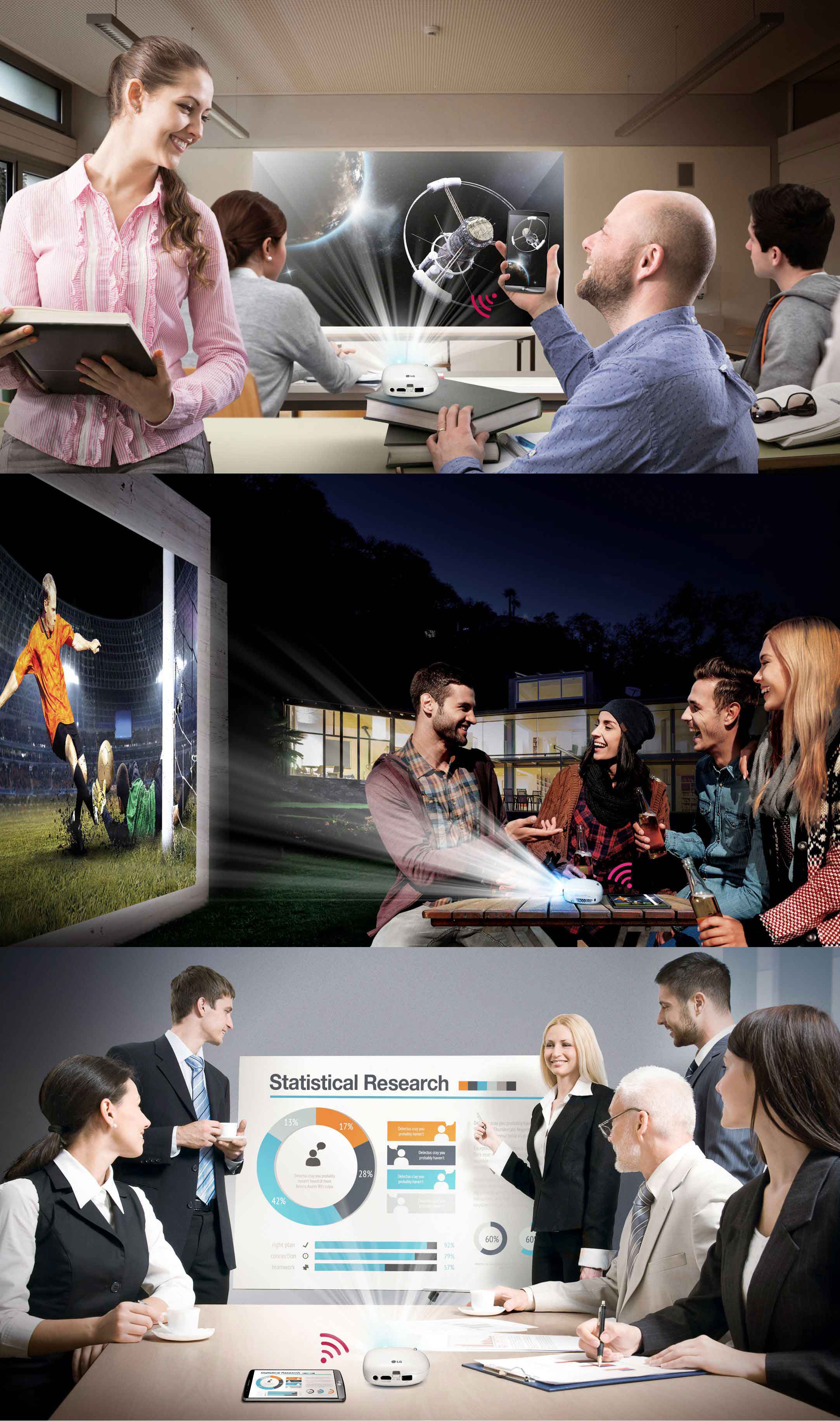 تمتع في أي مكان باللاسلكي  والبطارية 