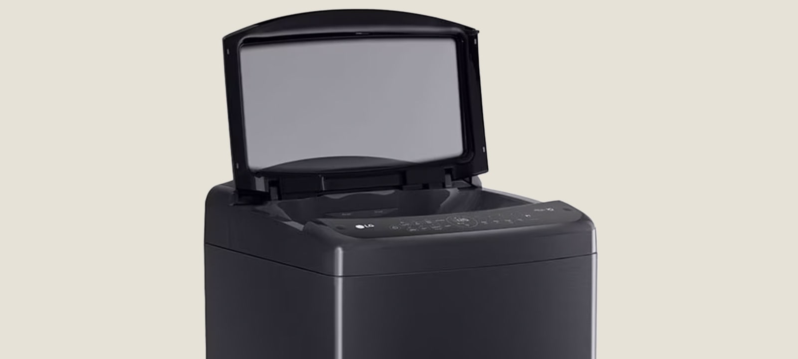 غطاء الغسالة يظهر مفتوحًا