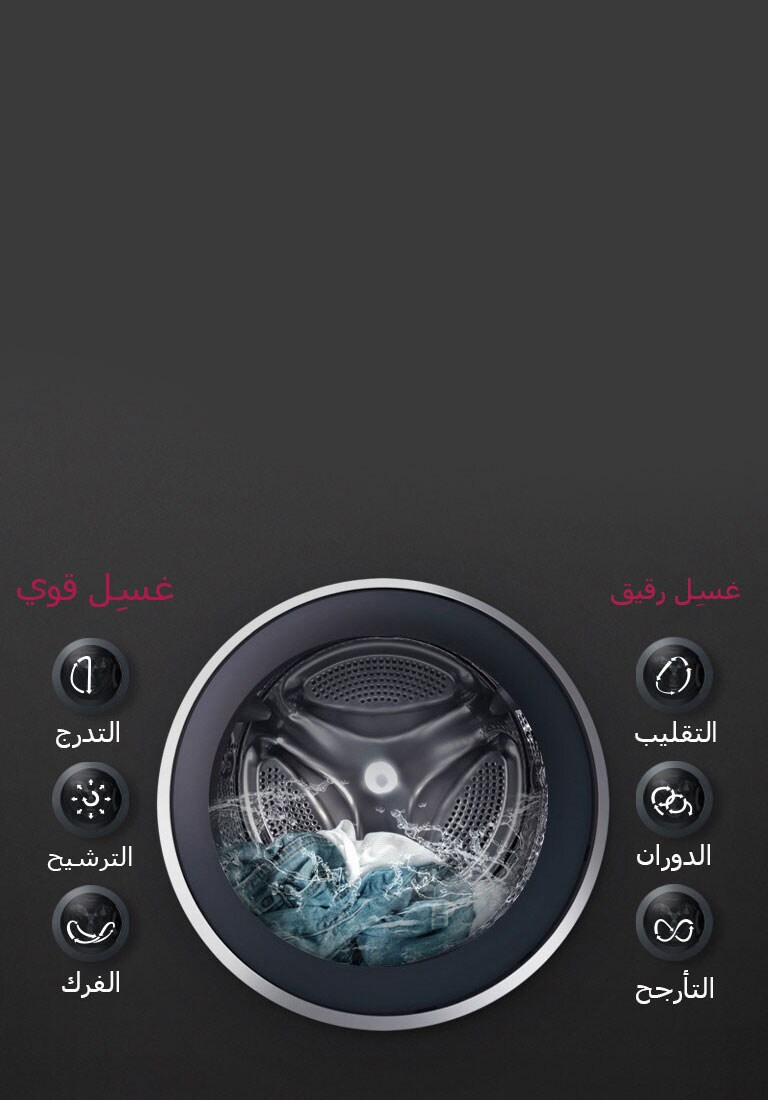 أفضل غسيل للأنسجة مع محرك الدفع المباشر 6حركات2