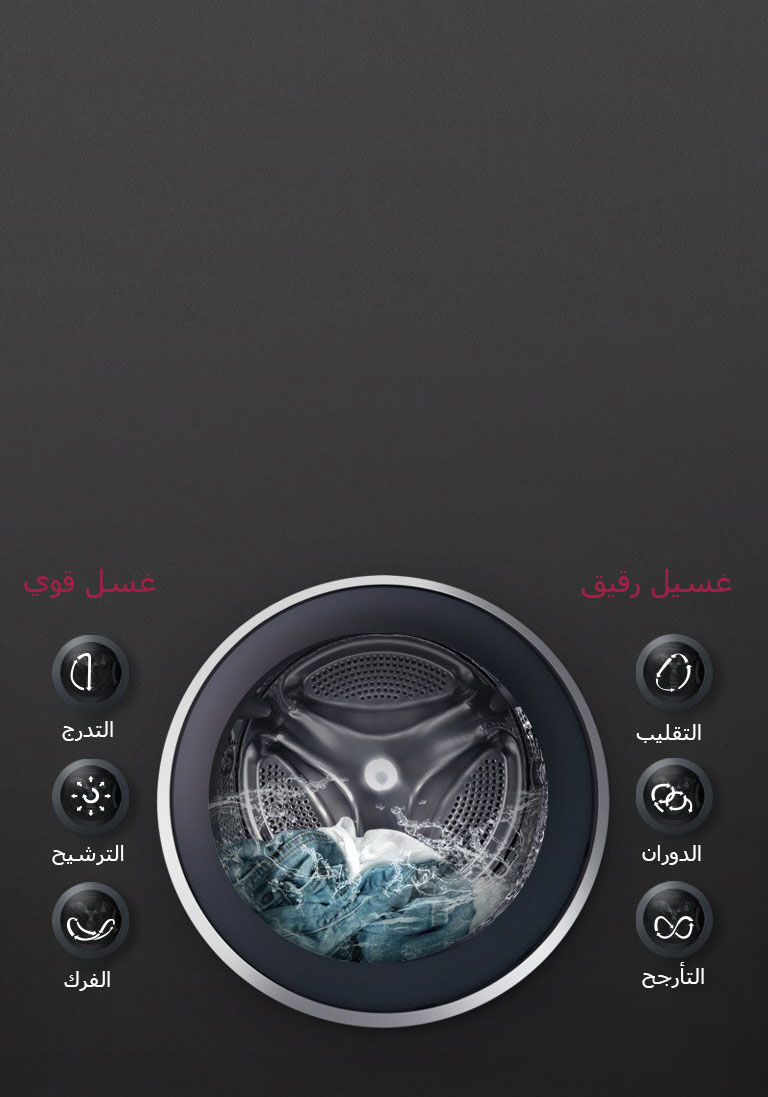 أفضل غسيل للأنسجة مع محرك الدفع المباشر 6حركات2