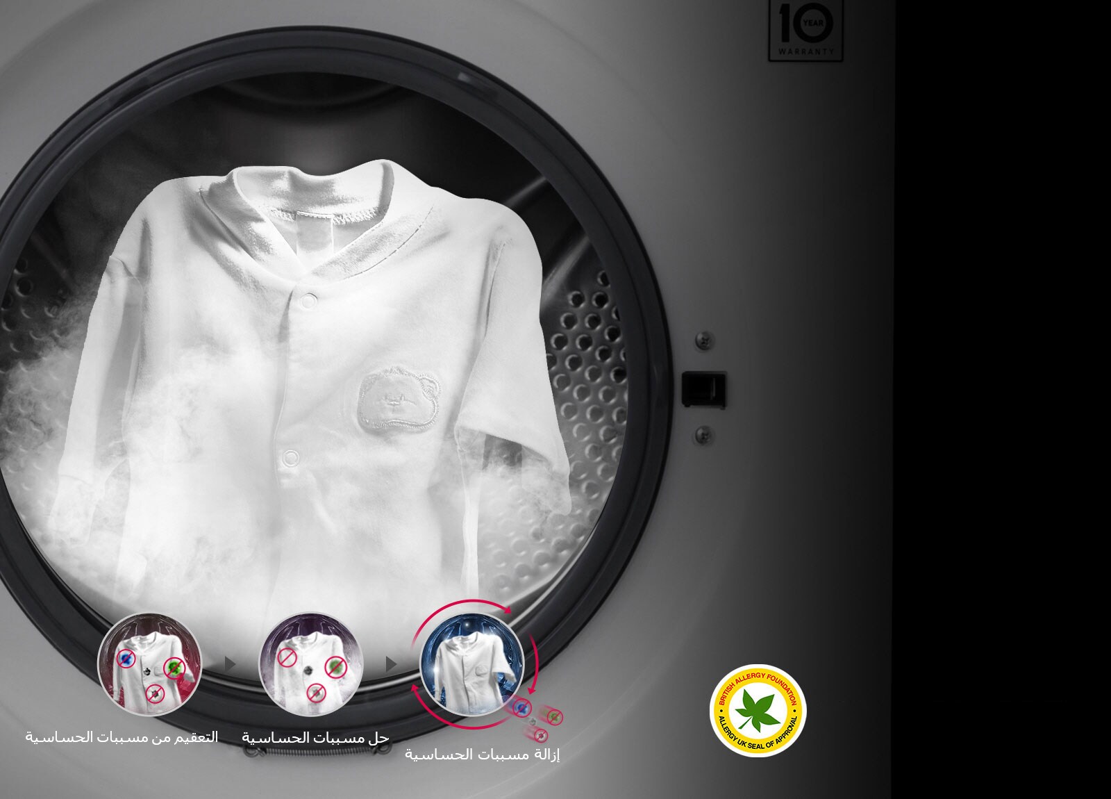 تقليل مسببات الحساسية بنسبة %99.9 عبر البخار1