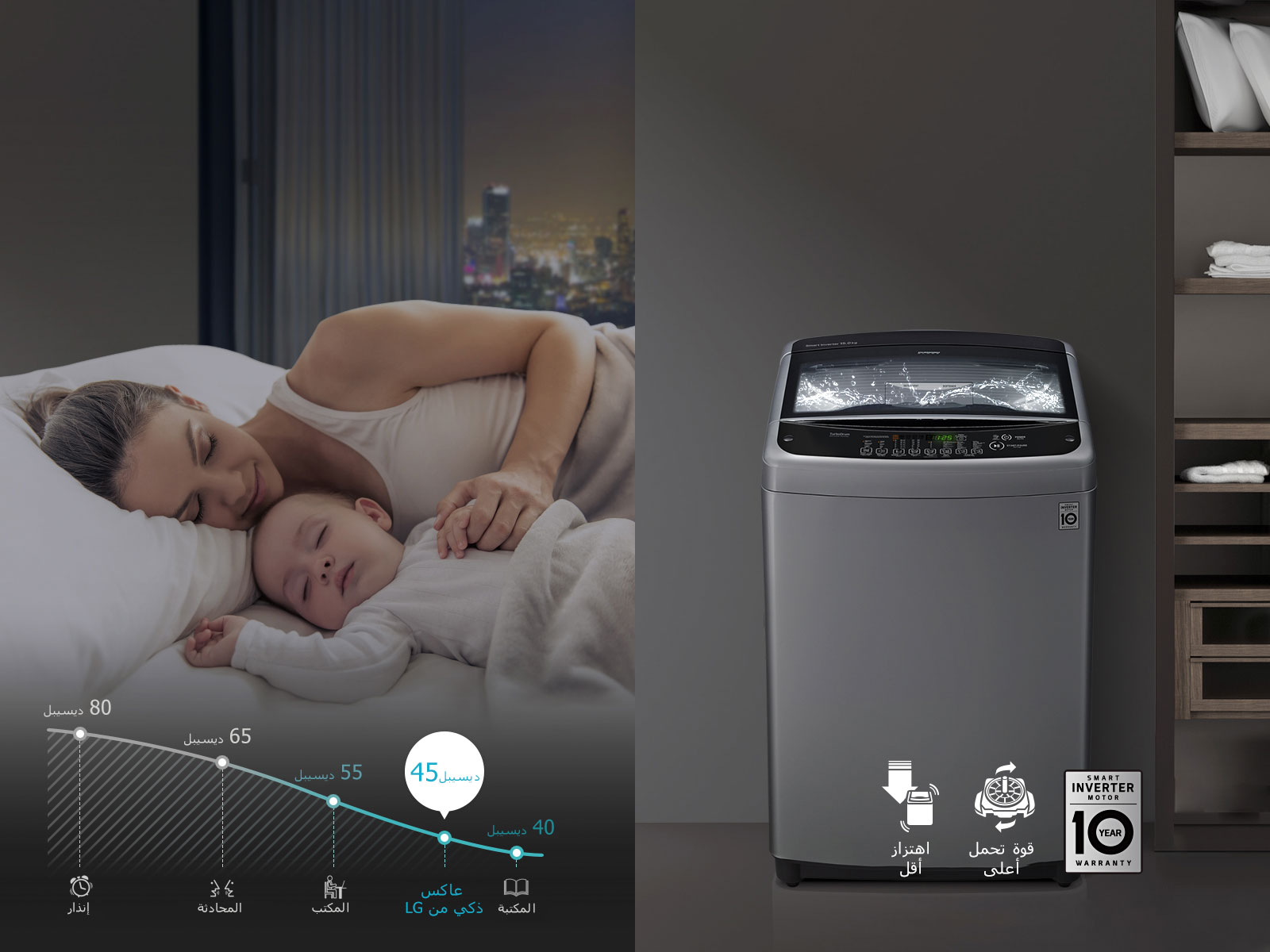 ™LoDecibel واهتزاز أقل3