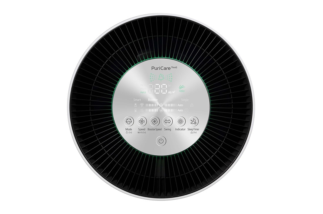 LG جهاز تنقية الهواء يغطي مساحة 100م مع تنقية 360 درجة, Top panel view, AS10GDWH0, thumbnail 3