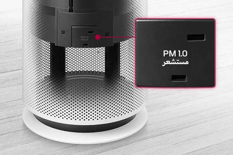 يتم عرض موقع "مستشعر PM 1.0" وتقديم صورة أكبر على اليمين.