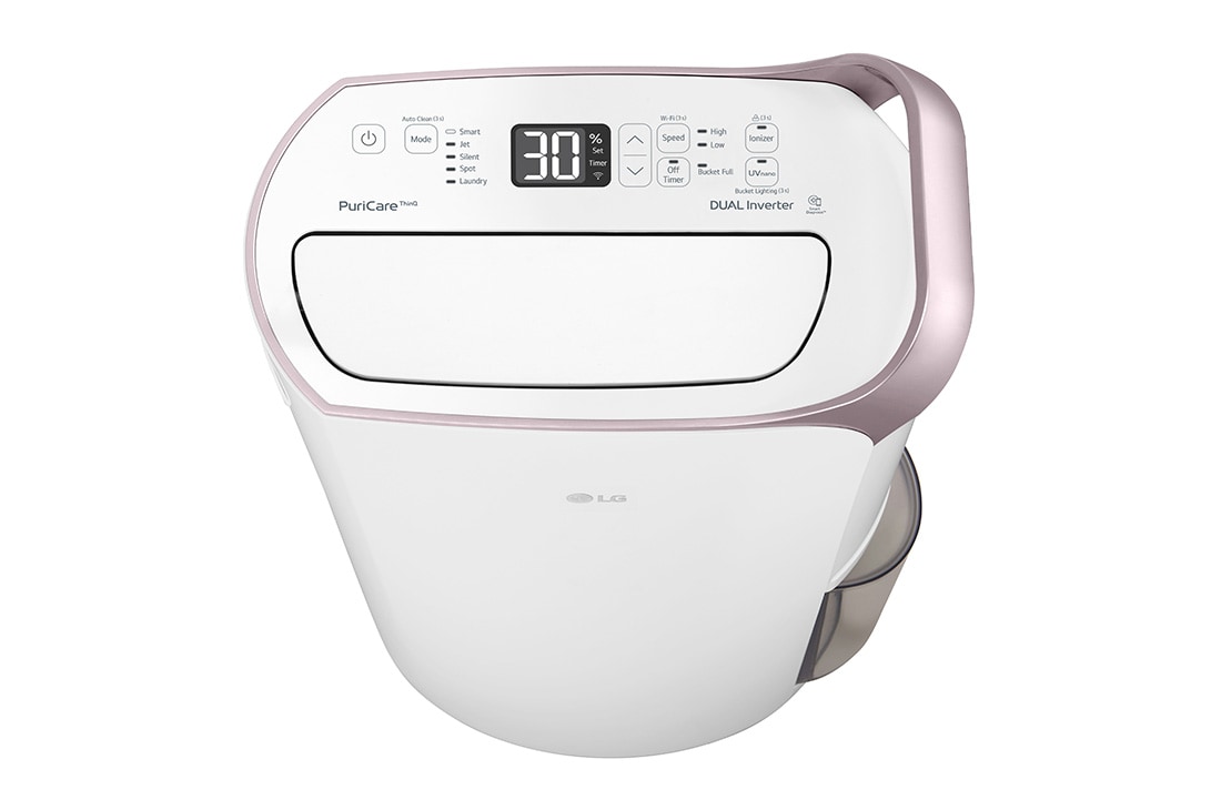 LG جهاز إزالة الرطوبة الذكي 2023 من إل جي بسعة 30 لتر (حرارة 30 ورطوبة نسبية 80%), Top-Persppective-Deatil-View, MD19GQGE0, thumbnail 7