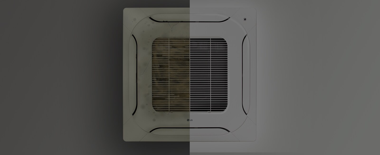 وحدات خارجية متعددة لجهاز multi-V مثبتة على سطح المبنى.