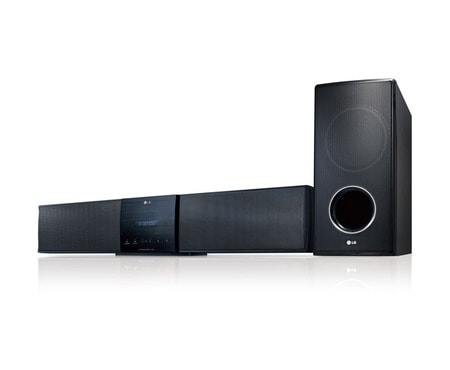 LG نظام مكبر صوت Sound Bar مع صبووفر لاسلكي وتحسين الوضوح العالي الكامل بدقة 1080p, HLT35W