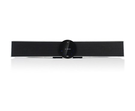 LG يتميز نظام مكبر الصوت Sound Bar الذي يجمع كل شيء في جهاز واحد بمظهر لامع وأنيق ومناسب., HLX55W