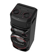 LG سماعات LG XBOOM ON7 مع خاصية تعزيز جهير قوي، وخاصية التحكم الصوتي للكاريوكي، والإضاءة متعددة الألوان، ووصلة الحفلات اللاسلكية, مظهر جانبي علوي وأيسر بزاوية 30 درجة, ON7, thumbnail 10